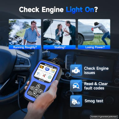 NEXAS NL101 OBD2 Scanner with Battery Tester for All US Vehicles Since 1996 - color: black