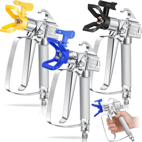 Threlaco 3 Sets 3600PSI Airless Paint Spray Gun with 513/515/519 Tips