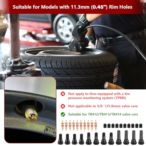 Lettry 38Pcs Tire Valve Stem Core Tool Kit for Car Truck ATV Lawn Mower