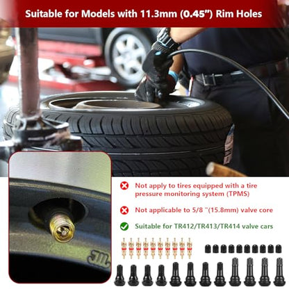Lettry 38Pcs Tire Valve Stem Core Tool Kit for Car Truck ATV Lawn Mower