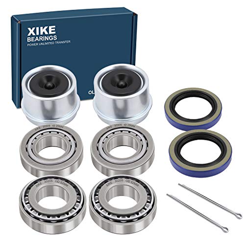 XiKe 30205 Trailer Bearings Wheel Hub Kit, 2 Sets, Fits for 25mm Axles, - size: 30205 + Seal ID 1.250, style: Pack 2 Set