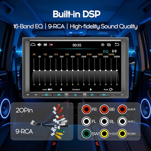 Linux System 7" Double Din Car Stereo Wireless Apple Carplay Radio Screen for Car Audio Receivers, Bluetooth 5.3 Car Play Android Auto Touchscreen, Backup Camera, SWC, FM/AM - size: 7inch Linux 2Din Universal HU