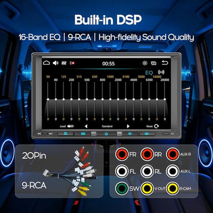 Linux System 7" Double Din Car Stereo Wireless Apple Carplay Radio Screen for Car Audio Receivers, Bluetooth 5.3 Car Play Android Auto Touchscreen, Backup Camera, SWC, FM/AM - size: 7inch Linux 2Din Universal HU