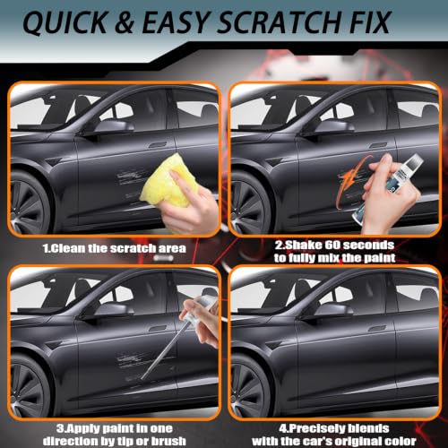 (Midnight Silver Metallic PMNG) Touch up Paint for Tesla Model Y/3/X/S - color: Car Touch up Paint(Midnight Silver Metallic(PMNG)) Compatible with Tesla Model Y/3/X/S