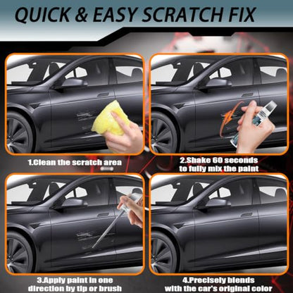 (Midnight Silver Metallic PMNG) Touch up Paint for Tesla Model Y/3/X/S - color: Car Touch up Paint(Midnight Silver Metallic(PMNG)) Compatible with Tesla Model Y/3/X/S
