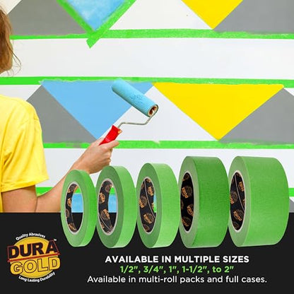 Dura-Gold Green Automotive Masking Tape 1" (24mm x 55 Yards), Case of 36 - size: 1"