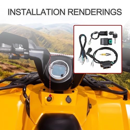 GOOFIT Rebuilt Ignition CDI Wiring Kit Harness for 50cc 70cc 90cc 110cc 125cc Stator CDI Coil ATV Quad Bike Buggy Go Kart