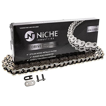 NICHE Drive Sprocket Chain Combo for Suzuki GSXR1000 GSXR1000Z Front 17 Rear 42 Tooth 530HZ Standard 110 Links - size: Standard Chain
