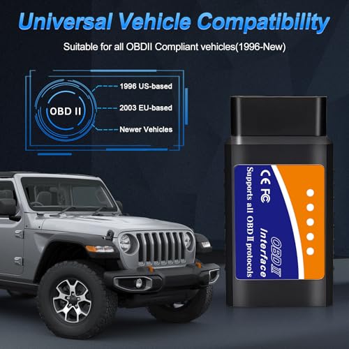 OBD2 Bluetooth Scanner Car Code Reader for iOS, Android and Windows