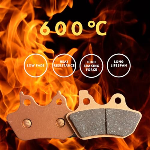 Brake Pads Compatible with Harley Davidson 2000-2007 (Front & Rear 3 Sets) - style: Front & Rear (3 Sets)