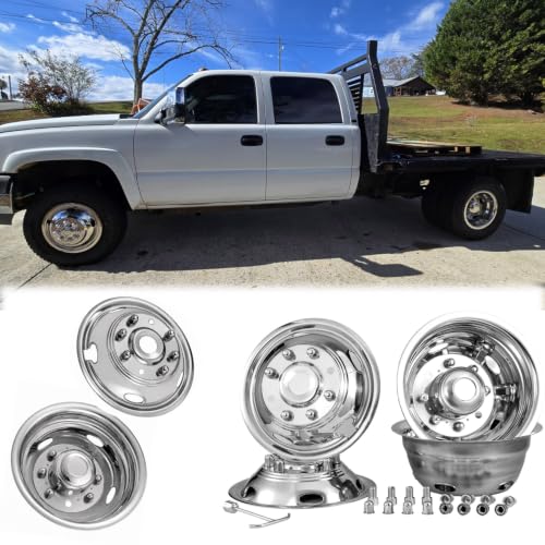 4X 17 Dually Wheel Simulators Fit for 11-25 Silverado 3500 / Sierra 3500 HD - size: 17"#1
