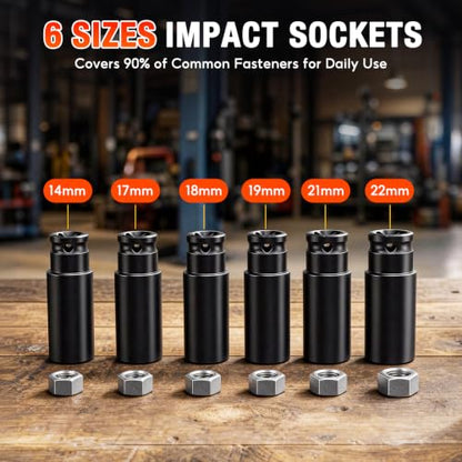 SOARFLY 1/2" Cordless Impact Wrench, 738 Ft-lbs (1000 N.m) Impact Gun - color: Black