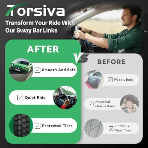 2PCS Front Stabilizer Sway Bar End Links for BMW 2007-2018 X5 (For Model without Adaptive Drive), 2008-2019 X6 (For Model without Adaptive Drive) ‎‎K750217 K750218 - size: K750217 K750218
