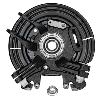 Detroit Axle - Rear Steering Knuckles w/Hubs + Upper Control Arms w/Ball - size: 4CU47707/4PC