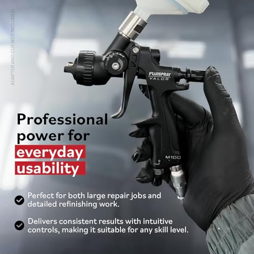 Fuji Spray Auto Valor M100 Spray Gun | Automotive Paint Gun for Clear Coat Finishes | Lightweight, Durable, Precision-Controlled Application | Paint Guns Automotive with Minimal Paint Waste - style: Spray Gun Only