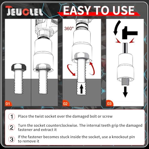 19mm 1/2" Drive Lug Nut Remover, Damaged Nut Lock Remover Extractor - size: 19mm