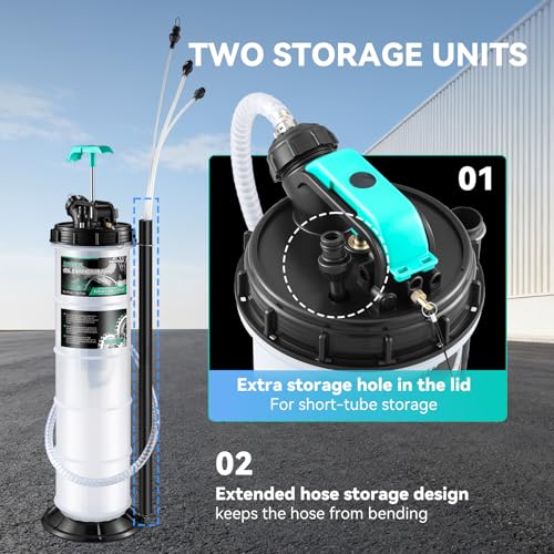 Poafamx Manual Oil Extractor Pump 9.5L, Fluid Extractor Pump 2.5 Gallon - size: 9.5L