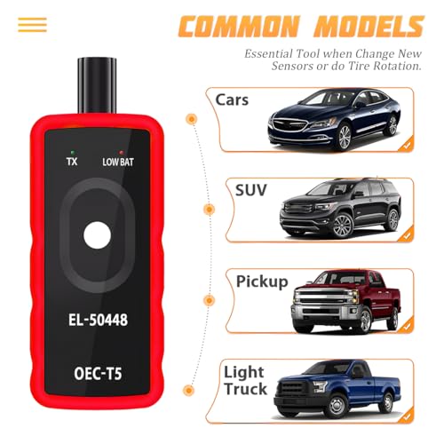 AICEL TPMS Relearn Tool EL-50448 for GM Tire Pressure Sensor, Red - color: Red