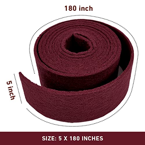 General Purpose Scuff Pads 5" x 15 Feet -320 Grit - Maroon Scuffing, Scouring Pad, Sanding, Paint Primer Prep Scratch- 7447- P320 grit - 30 Count (Pack of 1)