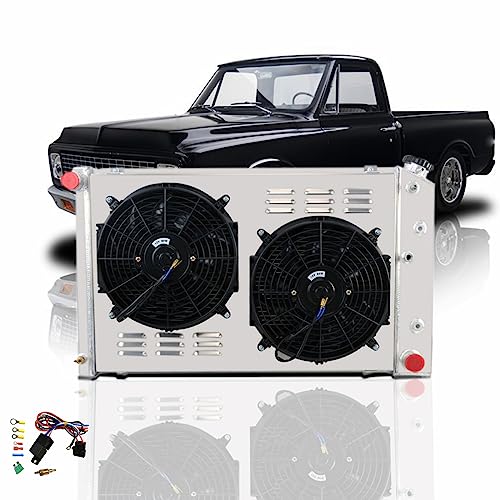 3 Row Radiator Shroud Fan For Chevy C/K 10 Monte Carlo 1978-1987 - size: 3 Row Radiator/w Cap+Shroud Fan+Relay Kit
