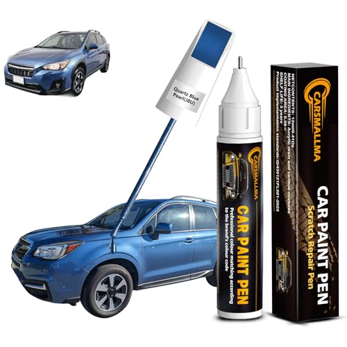 J8U Quartz Blue Pearl Car Touch Up Paint for Subaru, Color Accurate Car Paint Scratch Repair Pen Kit Quick & Easy Fix Vehicle Chips and Automotive Nicks Scuff - color: J8U Quartz Blue Pearl for Crosstrek/ester-models/Impreza/XV-Crosstrek, style: Subaru