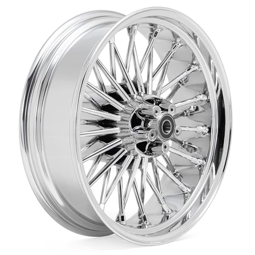 TOFR 18x5.5 Rear Fat Spoke Wheel For Harley Touring Baggers 2009-2025 - color: Chrome, size: Rear:18x5.5