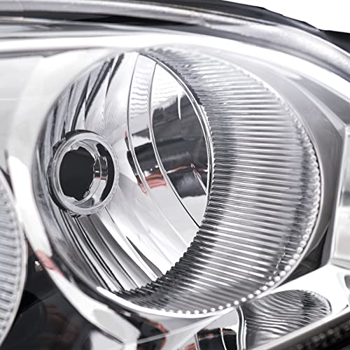 A&P for 2004-2007 Chevy Malibu, 2008 Malibu Classic Halogen Headlight Pair - color: Chrome Housing, Clear Lens, Amber Turn Signal, size: 2004-2008