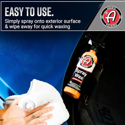 Adam's Polishes Spray Wax 16oz - Premium Infused Carnauba Car Wax Spray For Shine, Polish & Top Coat Paint Protection | Car Wash Enhancer & Clay Bar Lubricant | Car Boat Motorcycle RV Detailing - size: 16 Fl Oz (Pack of 1)