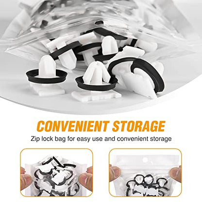 GOOACC 30pcs Body Side Exterior Trim Moulding Clip with Sealer for GM 11547581 Chevrolet Buick Cadillac GMC Enclave CT6 XT5 XTS Cruze - color: 30Pcs Exterior Trim Moulding Clip