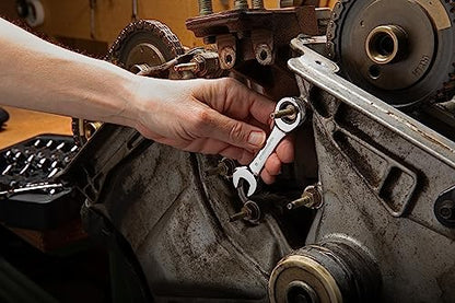 GEARWRENCH 14 Pc 72T Stubby Ratcheting SAE/mm Combination Wrench Set|85206 - size: 10mm 11mm 12mm 13mm 14mm 15mm 18 mm