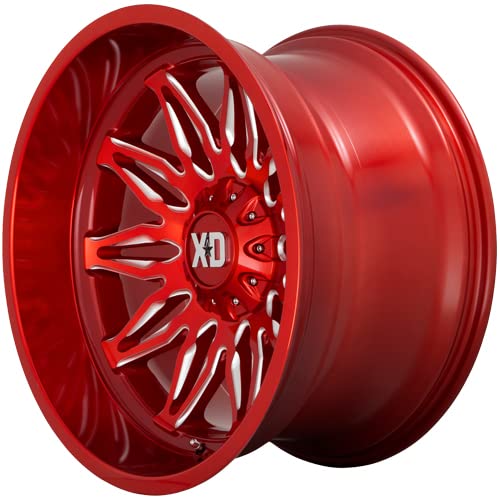 XD Wheels Xd859 Gunner Candy RED Milled Wheel with Alloy Steel (20 x 10. inches /6 x 106 mm, -18 mm Offset)