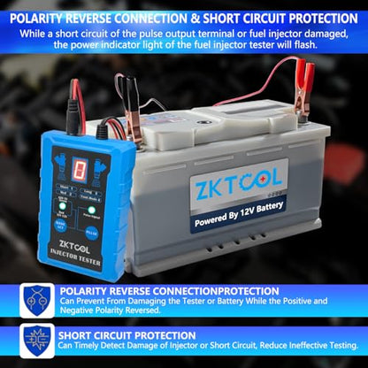 ZKTOOL Universal Fuel Injector Cleaner And Tester Kit