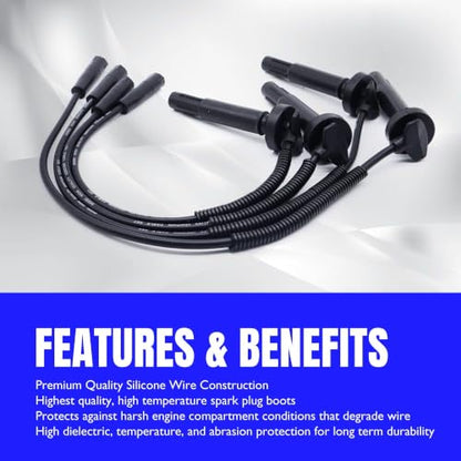 SOA430Q119 Ignition Spark Plug Wires Compatible with SAAB 9-2X - style: SOA43-0Q119