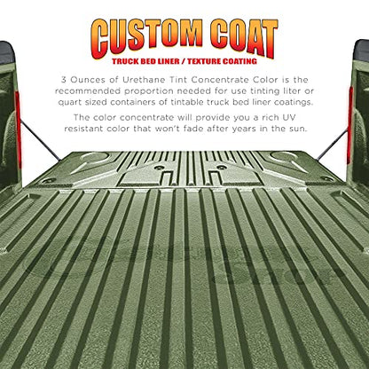 Custom Coat 3 Ounce, Woodland Green, Bedliner Tint Concentrate - color: Woodland Green, size: 3-Ounce (Pack of 1)