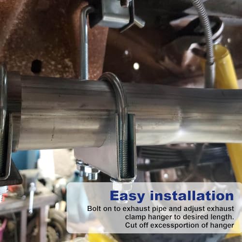 Universal 2.5" Exhaust Clamp with Hanger Rear Muffler,Exhaust Hanger Removal Pliers Universal Exhaust System Hanger for Car Truck Exhaust Pipe (1Pcs 2.5 Inch) - size: 1 Piece 2.5 Inch