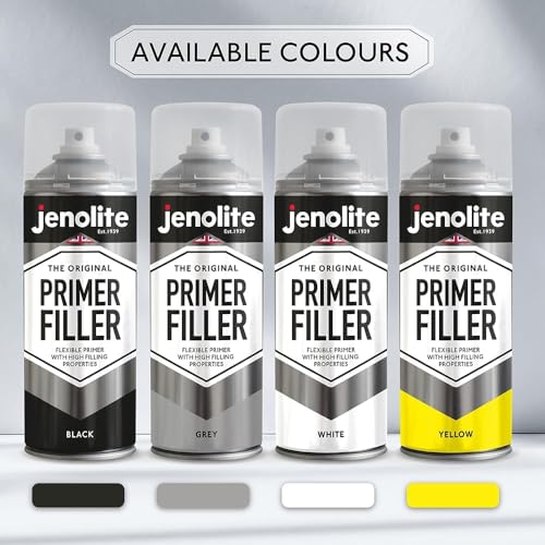 JENOLITE Primer Filler Aerosol, Quick-Drying Multi-Surface, Yellow 1x13.5oz - color: Yellow