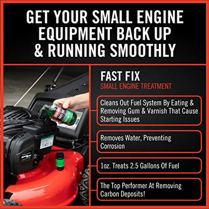 STA-BIL Fast Fix - Small Engine Treatment, Cleans Carburetors and Injectors, Fixes Rough Running Engines, Eliminates Water, Treats Up to 20 Gallons (22304), Green, 8oz (Pack of 2) - size: 8 Fl Oz (Pack of 2)