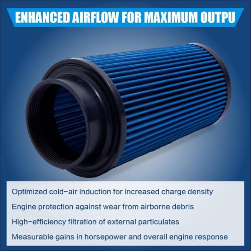Cold Air Intake Kit Intake Elbow Included Compatible with Ford 2003-2007 F-250/350/450/550 Power Stroke Diesel 6.0L Black - size: 2003-2007 F250-F550 6.0L with Intake Elbow