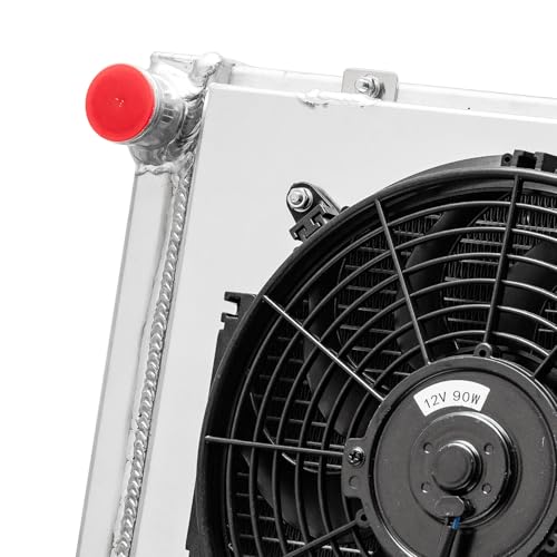 3 Row Core Radiator Shroud fan for 1973-1990 Chevy Caprice C10 C20 C30 K10 K20 K30 Suburban El Camino Malibu GMC Buick Oldsmobile Cadillac Plymouth Aluminum Radiators #CC161