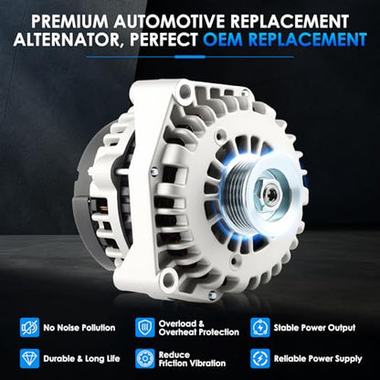 8292 Car Alternators Fit for Chevrolet Silverado 1500 99-07, Avalanche Express 1500 02-06, for GMC Sierra 1500 99-07, Envoy, Yukon, Escalade Automotive Replacement Alternator 40012204 8292N - size: #8292N-145A Alternator