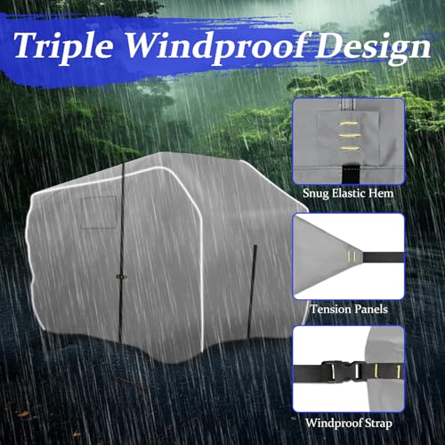 ATV Covers Waterproof Outdoor Heavy Duty, 85" L x 50" W x 42" H, Gray - color: Gray, size: 85"L x 50W" x 42"H
