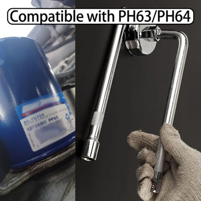 73mm Oil Filter Wrench, 15 Flute Wrench & 1/2Inch Square Drive Flute Oil Filter Removal Tool, Compatible with PF63/PF64 Oil Filter - size: 73mm 15 Flute