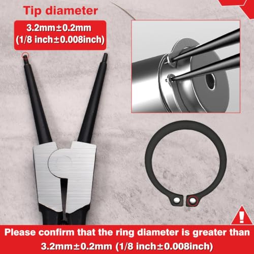 13-Inch Snap Ring Plier Heavy Duty External Straight Jaw - style: 13" External Straight