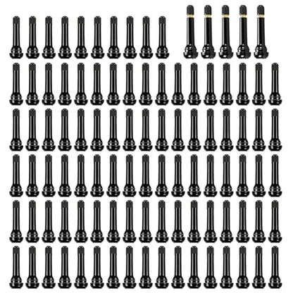 100PCS TR418 Valve Standard 2" Snap in Tubeless Rubber Tire Valve Stem TR 418 Black - color: 100PCS, size: TR418
