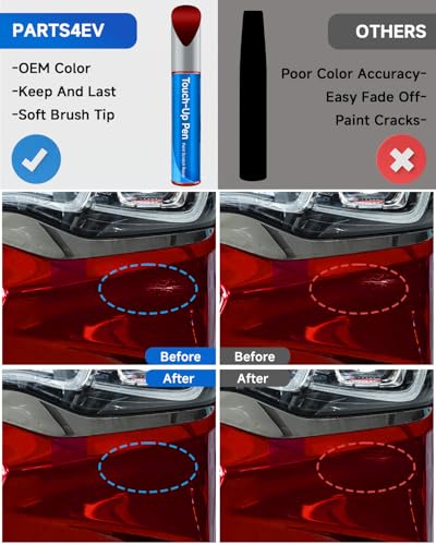 Touch Up Paint Compatible with Chevrolet Exact Match Touch Up Paint Car Scratch Repair (Crystal Red Tintcoat（GBE/WA505Q/89）) - color: Crystal Red Tintcoat（GBE/WA505Q/89）