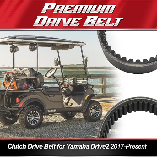 Drive Belt fits Yamaha Drive 2 Quietech Golf Carts (2017-Present) - Premium Heavy Duty Clutch Drive Belt fits Yamaha Drive 2 Golf Cart Accessories - color: Drive 2 Standard Duty