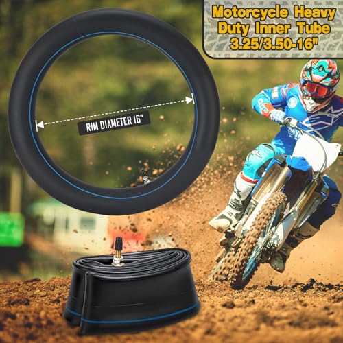 (2-Pack) 3.25/3.50-16 (90/100-16) Dirt Bike Inner Tube TR4 Valve Stem - size: 3.25/3.50-16" (90/100-16")