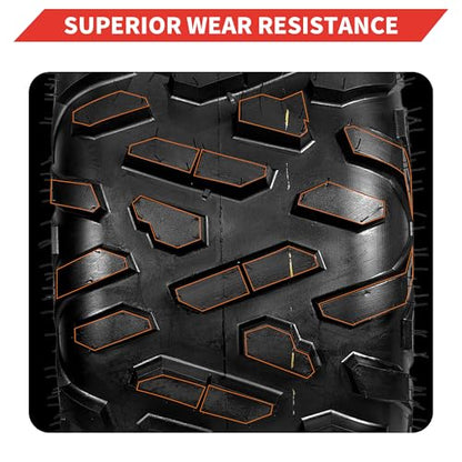 GarveeTech ATV Tires, 2 Pack 26x11-14 26x11x14 ATV UTV All Terrain Tire for Trail, Desert, Mud, Dirt, Street, Sand, 6PR Tubeless - size: 26X11-14, style: Pattern A