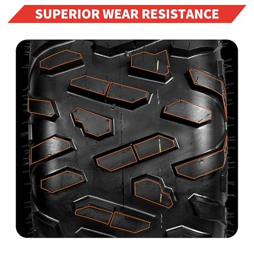 GarveeTech ATV Tires, 2 Pack 26x9-14 26x9x14 ATV UTV All Terrain Tires for Trail, Desert, Mud, Dirt, Street, Sand, 6PR Tubeless - size: AT26X9-14, style: Pattern A