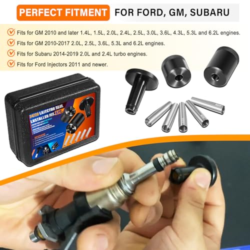 34720 Injector Seal Installer Kit 8Pcs Fits for Ford GM and Subaru Engines etc. Precision Fuel Injector Seal Installation Tool